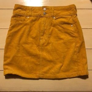 PacSun Mustard Yellow Corduroy Skirt